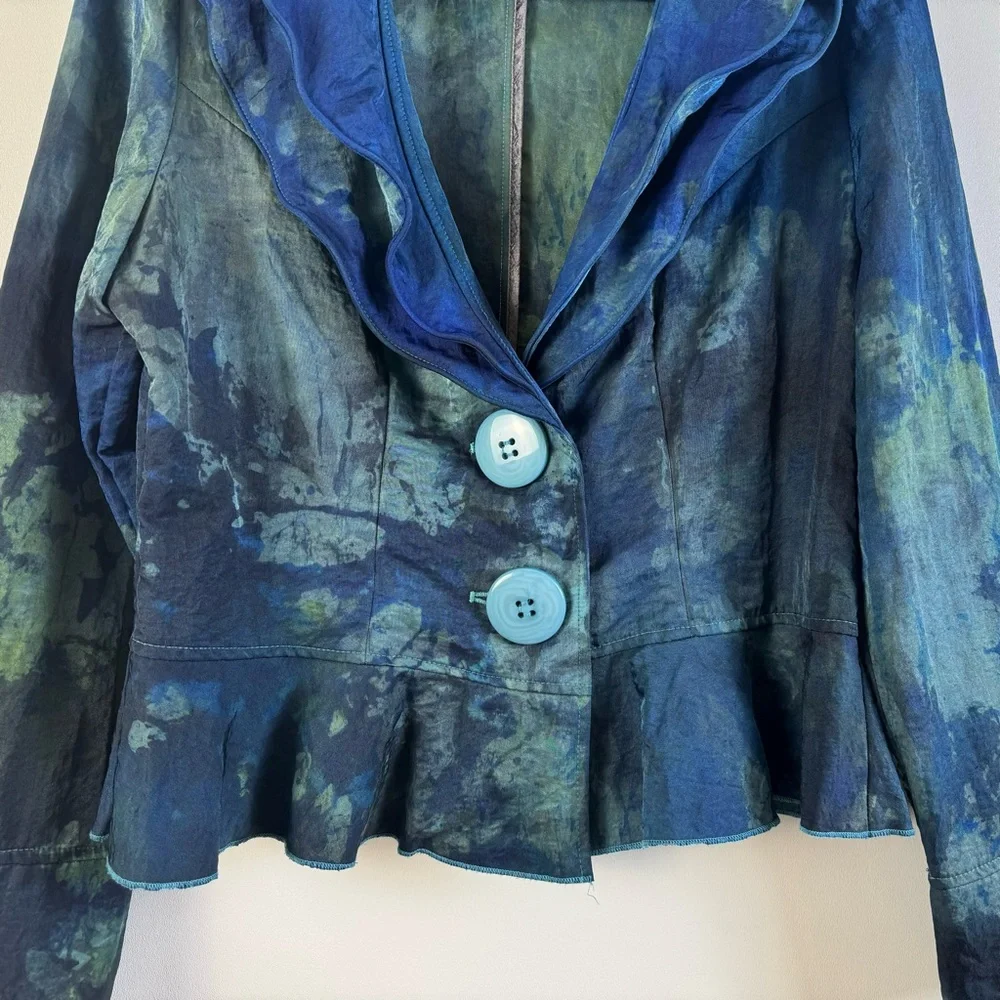 Julie and Martin Venzal The New Collection Laguna Beach Jacket Large Taffeta Vtg